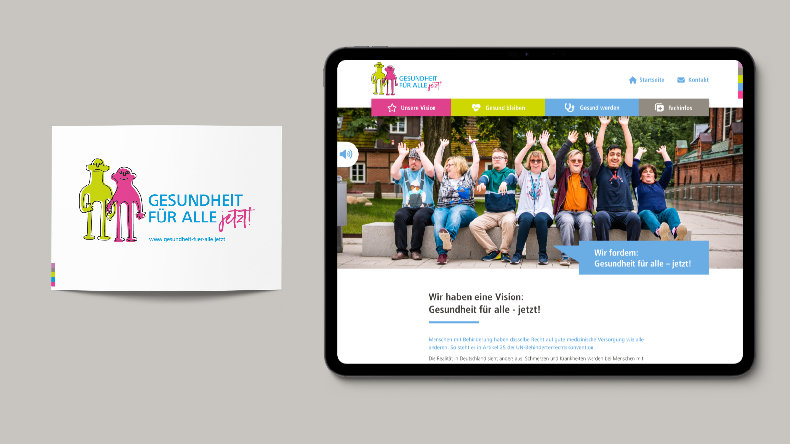 Gesundheit für alle – jetzt! - Logo und Website für eine Initiative mit Vision